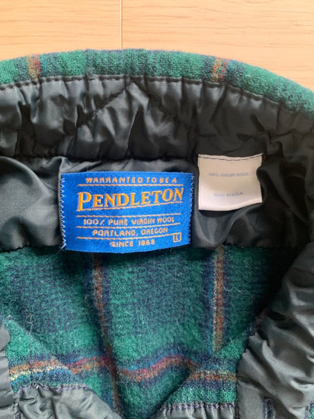 Pendleton Vintage Plaid Wool Shirt Womens Button Up S Green Blue Western Outdoor - Picture 4 of 14
